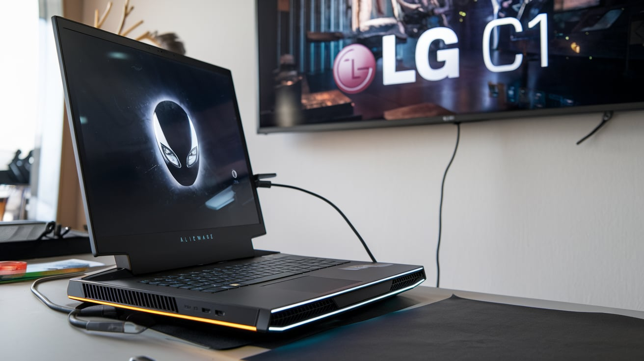 How to Connect Alienware m17r4 to LG C1 TV