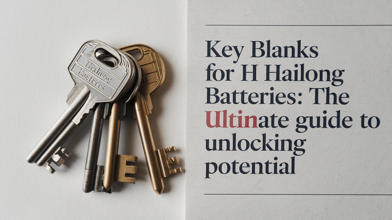 Key Blanks for H Hailong Batteries