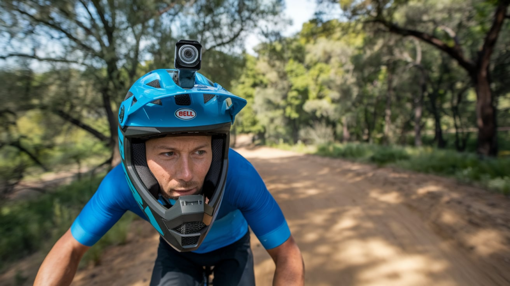 Insta360 go Mount on the Bell Air R helmet​ 