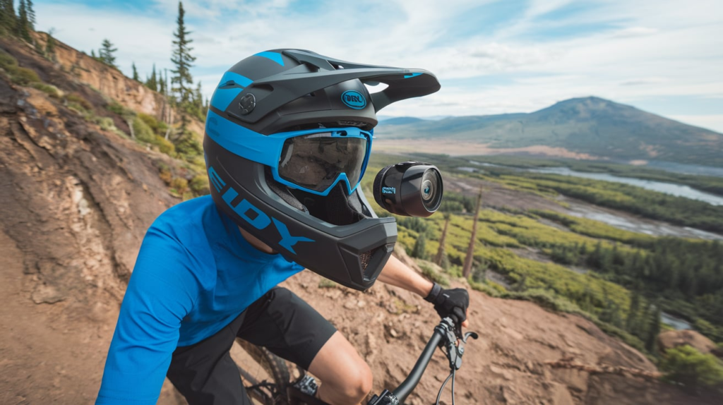 Insta360 go Mount on the Bell Air R helmet​ 